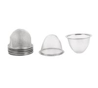 sourcing map Té en Hojas de Especias Ronda de Alambre de Malla del tamiz Tetera de Filtro de 85 mm Diámetro 8pcs 60mm de Profundidad