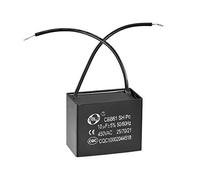 sourcing map Techo Ventilador Condensador CBB61 10uF 450V AC 2 Cables Metalizado Polipropileno Película Condensadores 47x25x43.4mm para Agua Bomba Motor Generador