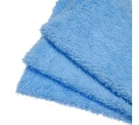 sourcing map Tela de piel sintética, 50 x 50 cm, poliéster, rizada, manta esponjosa, apta para manualidades, manualidades, animales de peluche, almohadas, muebles de mascotas, azul cobalto