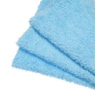 sourcing map Tela de piel sintética, 50 x 50 cm, poliéster, rizada, manta esponjosa, apta para manualidades, manualidades, animales de peluche, almohadas, muebles de mascotas, color azul cielo