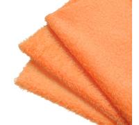 sourcing map Tela de piel sintética, 50 x 50 cm, poliéster, rizada, manta esponjosa, apta para manualidades, manualidades, animales de peluche, almohadas, muebles de mascotas, naranja y rojo