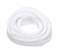 sourcing map Telar de alambre de manga dividida de 1-1/8 pulgadas, 25 pies, color blanco, funda trenzada autoenvolvente UL94-V2, funda de PET ignífugo para automoción, gestión de cables en el hogar