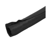 sourcing map Telar de alambre trenzado, 10 pies (3 m) - 3/4 pulgadas (19 mm) manga de gestión de cables trenzados divididos de malla tejida automotriz para gestión de cables múltiples, color negro