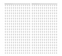 sourcing map Telón de fondo de estrellas plateadas, cortinas plateadas de 3.2 x 6.5 pies, decoración de estrellas brillantes con purpurina para Año Nuevo, fiesta de cumpleaños, boda, celebración,