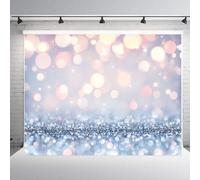 sourcing map Telón de fondo de lentejuelas de 250 cm x 180 cm, telón de fondo de lunares plateados con purpurina, fondo de luz, telón de fondo de boda, pancarta de fotografía para cumpleaños