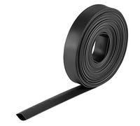 sourcing map Termoretráctil Tubo, 1/2"(12mm) Diámetro 20mm Plano Ancho 2:1 Relación Encogible Tubo Cable Manga 7m - Negro