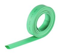 sourcing map Termoretráctil Tubo, 1/2"(12mm) Diámetro 20mm Plano Ancho 2:1 Relación Encogible Tubo Cable Manga 10pies - Verde