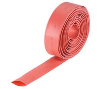sourcing map Termoretráctil Tubo, 18mm Diámetro 30mm Plano Ancho 2:1 Relación Encogible Tubo Cable Manga 7m - Rojo