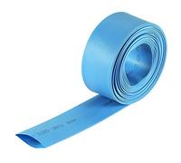 sourcing map Termoretráctil Tubo, 18mm Diámetro 30mm Plano Ancho 2:1 Relación Encogible Tubo Cable Manga 10pies - Azul