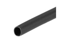 sourcing map Termoretráctil Tubo, 1mm Diámetro 2.7mm Plano Ancho 2:1 Relación Encogible Tubo Cable Manga 10pies - Negro