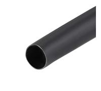 sourcing map Termoretráctil Tubo, 3/8"(9.5mm) Diámetro 17.5mm Plano Ancho 3:1 Relación Encogible Tubo Cable Manga 1m - Negro