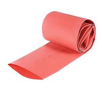 sourcing map Termoretráctil Tubo, 70mm Diámetro 113mm Plano Ancho 2:1 Relación Encogible Tubo Cable Manga 1m - Rojo