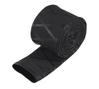 sourcing map Termorretráctil Envoltura Tubería 30mm D 50mm Plano 5' Negro