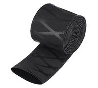sourcing map Termorretráctil Envoltura Tubería 40mm D 65mm Plano 5' Negro