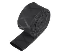 sourcing map Termorretráctil Envoltura Tubería para Pesca Caña Agarre Manija, 20mm Diámetro 34mm Plano 5pies 1.7:1 Relación, Negro