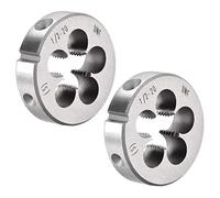 sourcing map Terraja, Terrajas de Roscar Métricas 1/2-20 UNF, Terraja Redonda 38mm Diámetro Exterior, Troquel para Roscar a la Derecha, Aleación de Acero, 2 Unidades