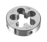 sourcing map Terraja, Terrajas de Roscar Métricas 5/8"-27 UNS, Terraja Redonda 38mm Diámetro Exterior, Troquel para Roscar de Aleación de Acero
