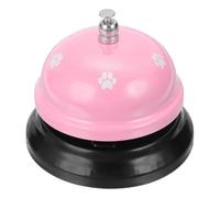 sourcing map Timbre de metal para servicio de escritorio, 7 cm, para hotel, restaurante, área de recepción y eventos de fiesta de boda, color rosa claro