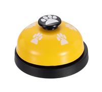 sourcing map Timbres de llamada de escritorio, timbre de servicio de recepción de 2.8 pulgadas, timbre de mostrador para oficina, hotel, aula, cena, restaurante, entrenamiento de mascotas, amarillo