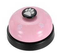 sourcing map Timbres de llamada de escritorio, timbre de servicio de recepción de 2.8 pulgadas, timbre de mostrador para oficina, hotel, aula, cena, restaurante, entrenamiento de mascotas, rosa claro