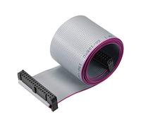 sourcing map Tipo A plano del conector de FC/FC del cable de cinta del alambre de IDC 34 pernos 2.54m m longitud gris