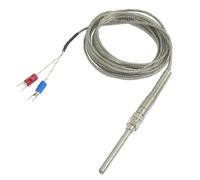 sourcing map Tipo K 500C Par Termoeléctrico 50 x 5mm Sonda de Temperatura Sensor Cable 9,8 Pies/3 Metros