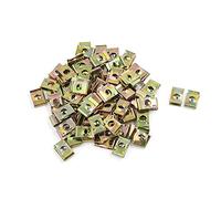 sourcing map Tipo U Grapa Metal Cierre de Panel Puerta Clips 6mm Agujero 100Pcs