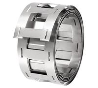 sourcing map Tira de Acero Niquelado de 1 m, 1 Rollo Cinta Niquel de Batería, Placa de Conexión Cinta de Acero para Batería y Soldadura por Puntos, 27x0,15 mm (Ancho x Espesor)