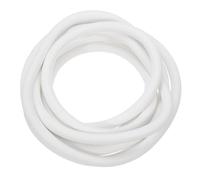 sourcing map Tira de sellado de espuma de silicona, 10 mm de diámetro, 3 metros de largo, tira de goma de esponja redonda sólida para maquinaria e industrias, color blanco