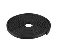 sourcing map Tira de sellado de goma rectangular sólida de 10 mm de ancho, 5 mm de grosor, 3 metros de largo, color negro