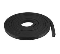 sourcing map Tira de sellado de goma rectangular sólida de 15 mm de ancho, 10 mm de grosor, 3 metros de largo, color negro