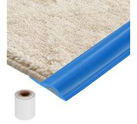 sourcing map Tira de transición para alfombras, 2 m x 3,3 cm, tira de transición de alfombra a azulejo, tiras de borde de suelo con cinta, borde laminado para unir huecos, azulejos de suelo, azul