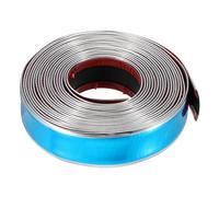 sourcing map Tira protectora universal para parachoques de coche, a prueba de arañazos, para vehículos, camiones, SUV, puerta, ventana, color plateado brillante