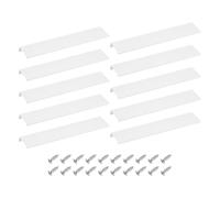 sourcing map Tirador de borde de dedo para gabinete, 10 unidades de 300 mm, aleación de aluminio, montaje trasero, manijas ocultas para cajones ocultos, modernos tiradores de pestaña ocultas para