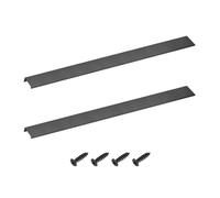 sourcing map Tirador de borde de dedo para gabinete, 2 piezas de 600 mm, aleación de aluminio, montaje trasero, manijas ocultas modernas para muebles de cocina del hogar, color negro