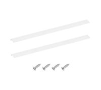 sourcing map Tirador de borde de dedo para gabinete, 2 piezas de 800 mm, aleación de aluminio, montaje trasero, manijas ocultas modernas para muebles de cocina del hogar, color blanco