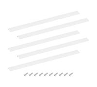sourcing map Tiradores de borde de dedo para gabinete, 5 unidades de 800 mm, aleación de aluminio, montaje trasero, manijas ocultas modernas para muebles de cocina del hogar, color blanco