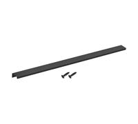 sourcing map Tiradores de dedo, manijas ocultas de aluminio de 500 mm, tiradores de borde de cajón ocultos, accesorios modernos para cocina, muebles, armario, color negro