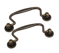 sourcing map Tiradores De Tonos Bronce 100X50X14Mm 2Pcs Armario Muebles Estilo Retro Metal
