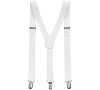 Sourcing map - Tirantes de metal para mujer, banda elástica ajustable, en forma de Y, talla única, color blanco