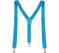 sourcing map Tirantes elásticos con abrazadera metálica ajustable para mujer Azul talla única