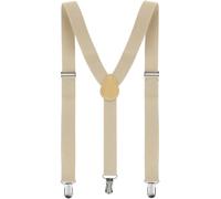 sourcing map Tirantes elásticos con abrazadera metálica ajustable para mujer Beige talla única