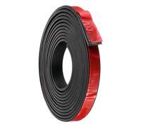sourcing map Tiras de goma adhesivas, 15 mm de ancho x 3 mm de alto x 5 m de largo, rollos de lámina de goma de neopreno sólido con respaldo adhesivo para juntas de bricolaje, sellos, almohadillas,