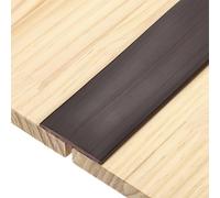 sourcing map Tiras de transición T-Molding, 2.1 m x 5.0 cm (largo x ancho), tira divisora plana de PVC para piso autoadhesiva, borde de vinilo para unir huecos de suelo, puertas, nogal negro