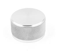 sourcing map Tono Plateado Aluminio Resistente Altavoz Radio Capacidad pomos 38 x 22 mm