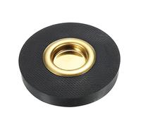 sourcing map Tope de goma para violonchelo, con pasador redondo para bajo, antideslizante, color negro y dorado para violonchelo