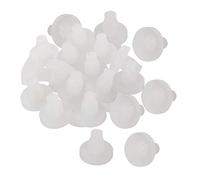sourcing map Topes Claros Suaves Parachoques Se Deslizan, Tapa De Tabla De Cristal De Muebles Al Aire Libre del Patio Blanco 7mm 25 pcs