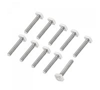 sourcing map Tornillo de cabeza cuadrada, 10 tornillos de máquina cuadrados de acero inoxidable 304 de grado C M4 x 20 mm