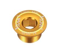 sourcing map Tornillo de cubierta de manivela M20 de aleación de aluminio para bicicleta, tornillo de fijación de manivela para bicicleta de montaña, color amarillo