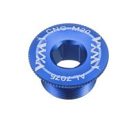 sourcing map Tornillo de cubierta de manivela M20 de aleación de aluminio para bicicleta, tornillo de fijación de manivela para bicicleta de montaña, color azul